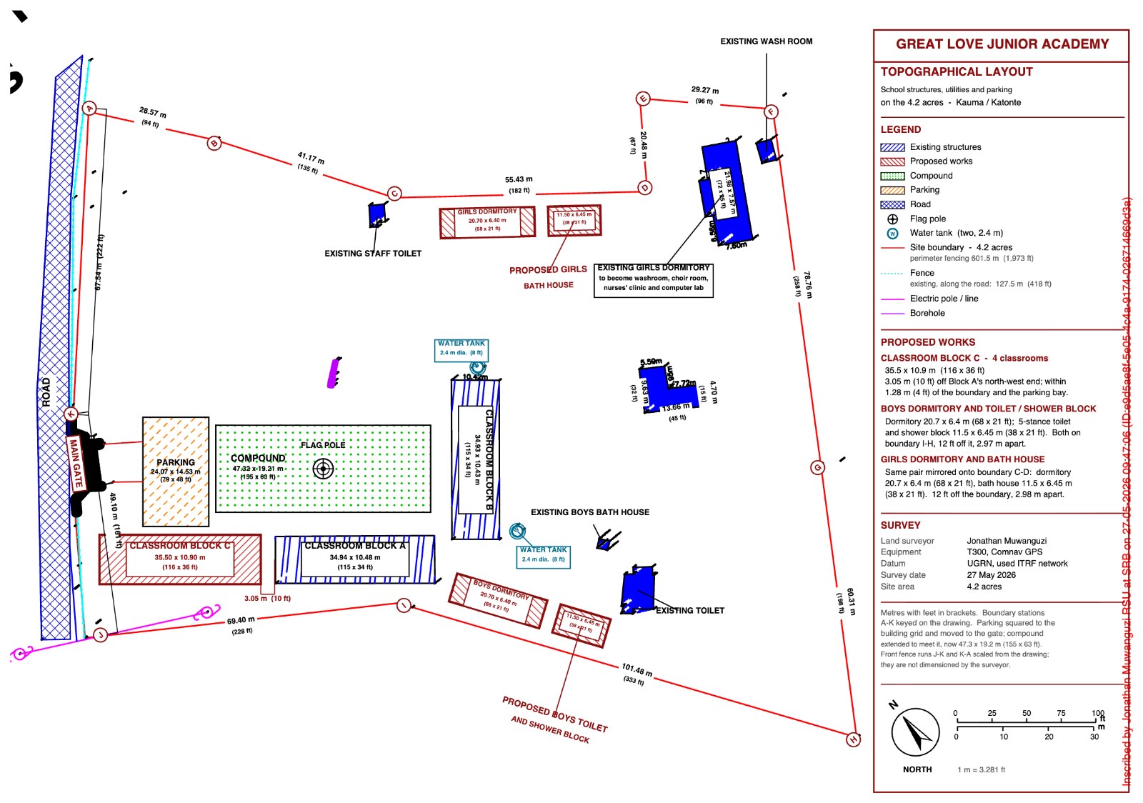 Site plan for Great Love Junior Academy