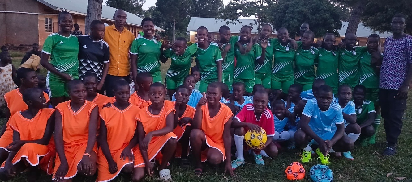 School teams in their new uniforms